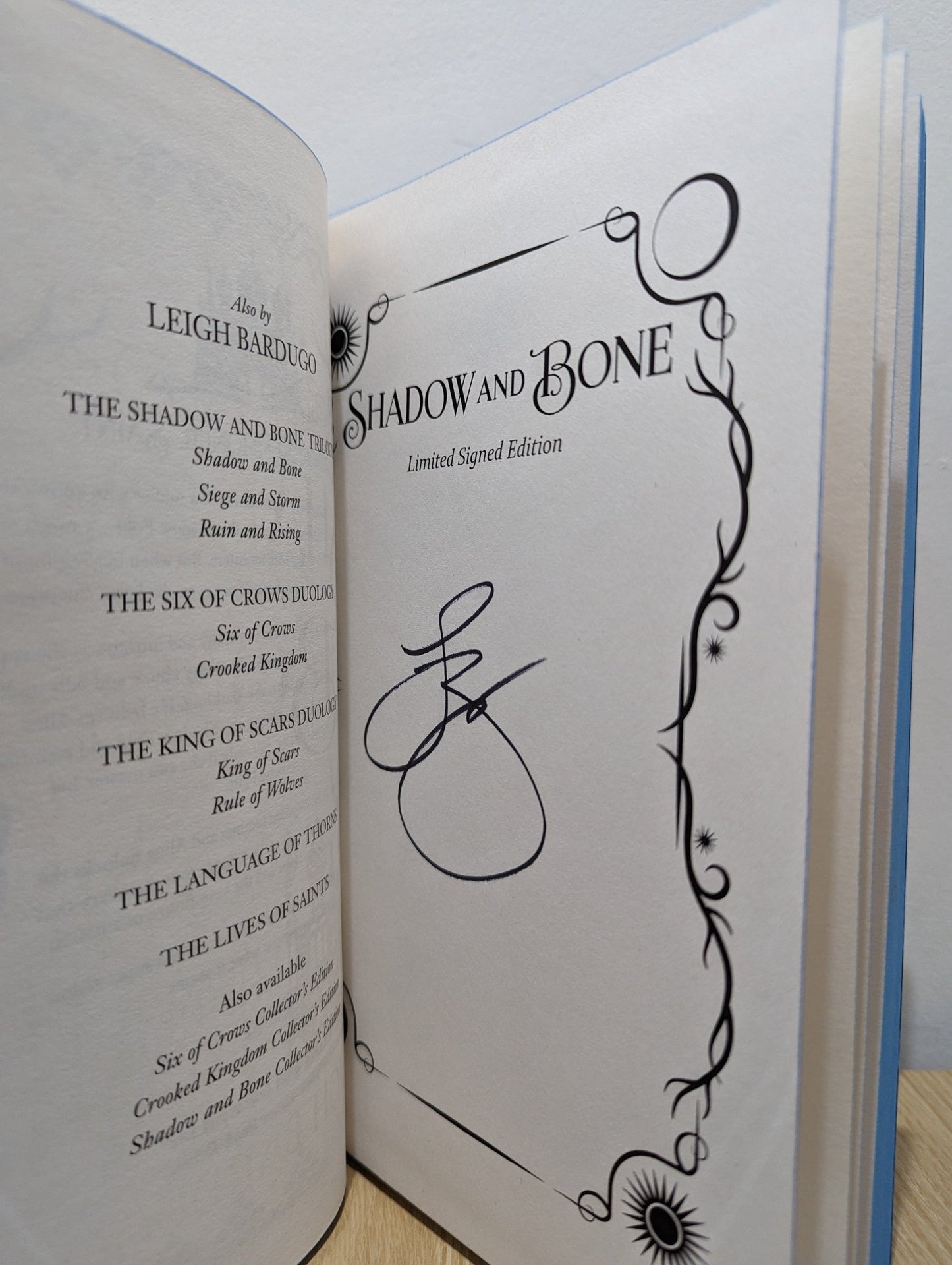 Shadow and Bone: Book 1 by Leigh Bardugo (Signed Collector's Edition) - Fialta Books