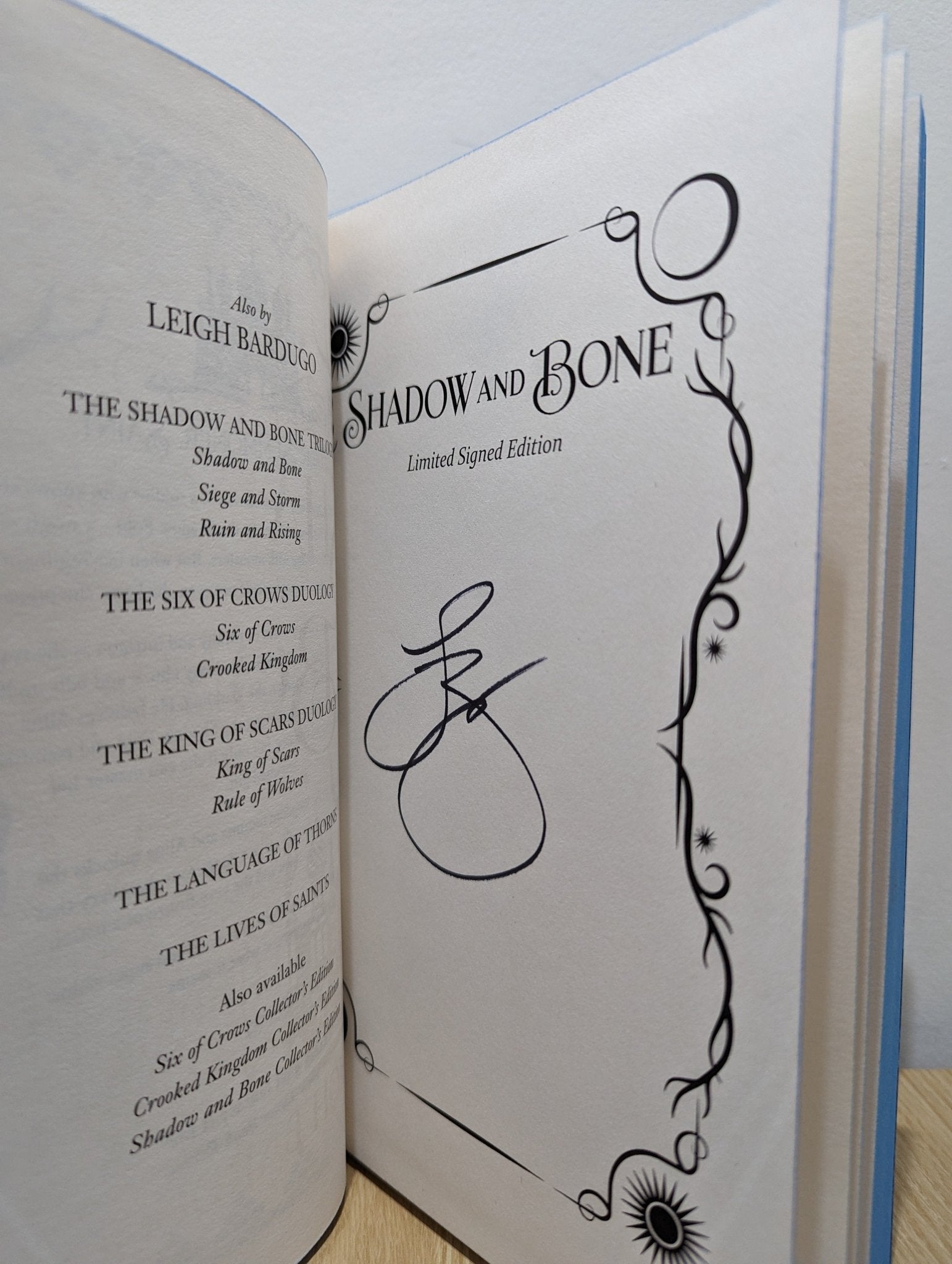 Shadow and Bone: Book 1 by Leigh Bardugo (Signed Collector's Edition) - Fialta Books