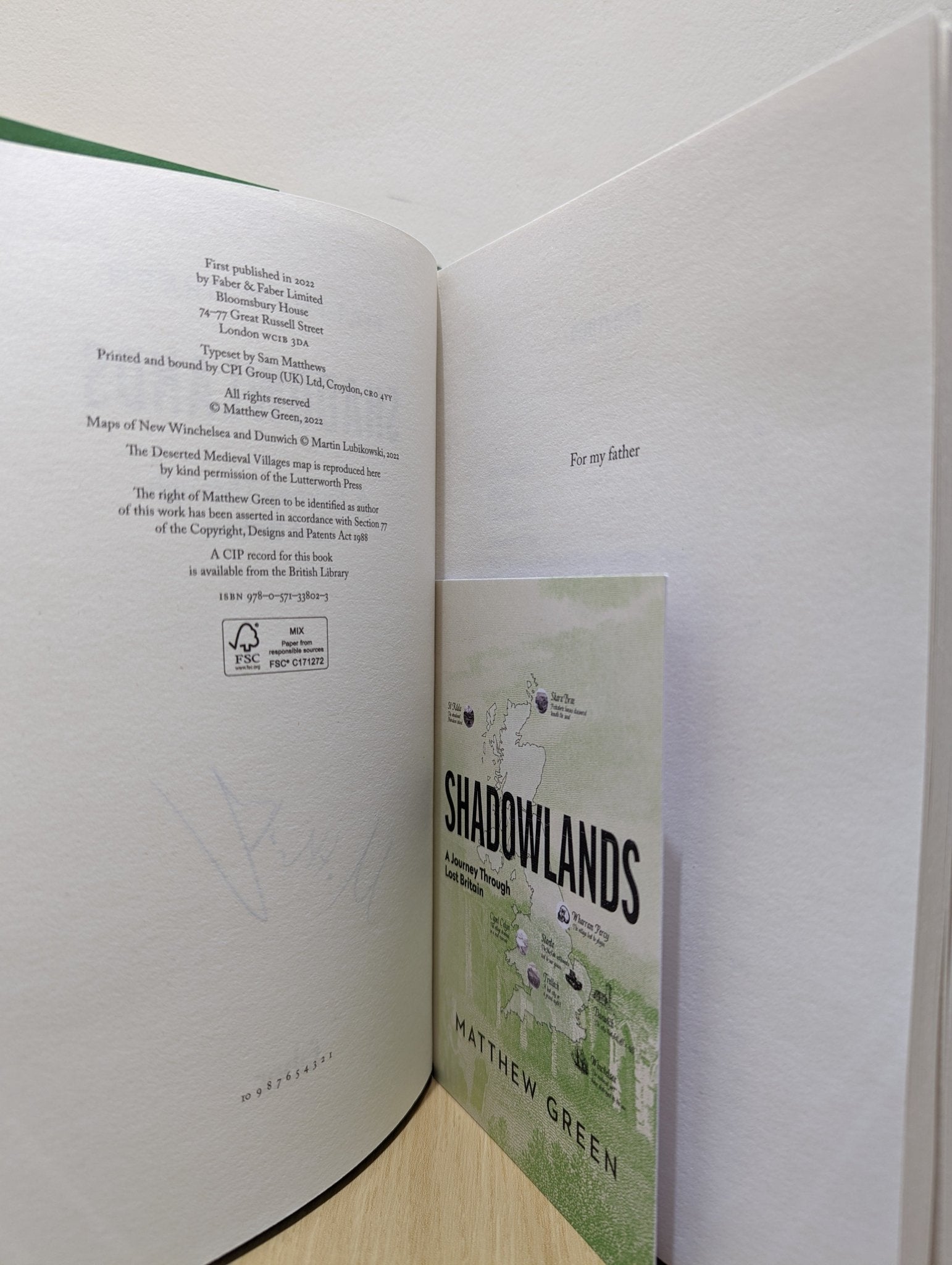 Shadowlands: A Journey Through Lost Britain by Matthew Green (Signed First Edition) - Fialta Books