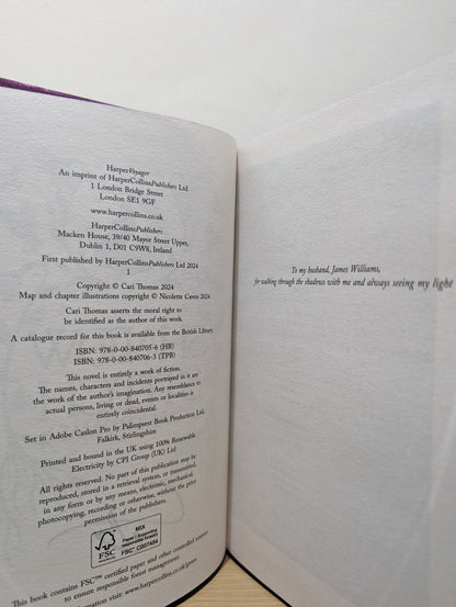 Shadowstitch by Cari Thomas (Signed First Edition with sprayed edges) - Fialta Books