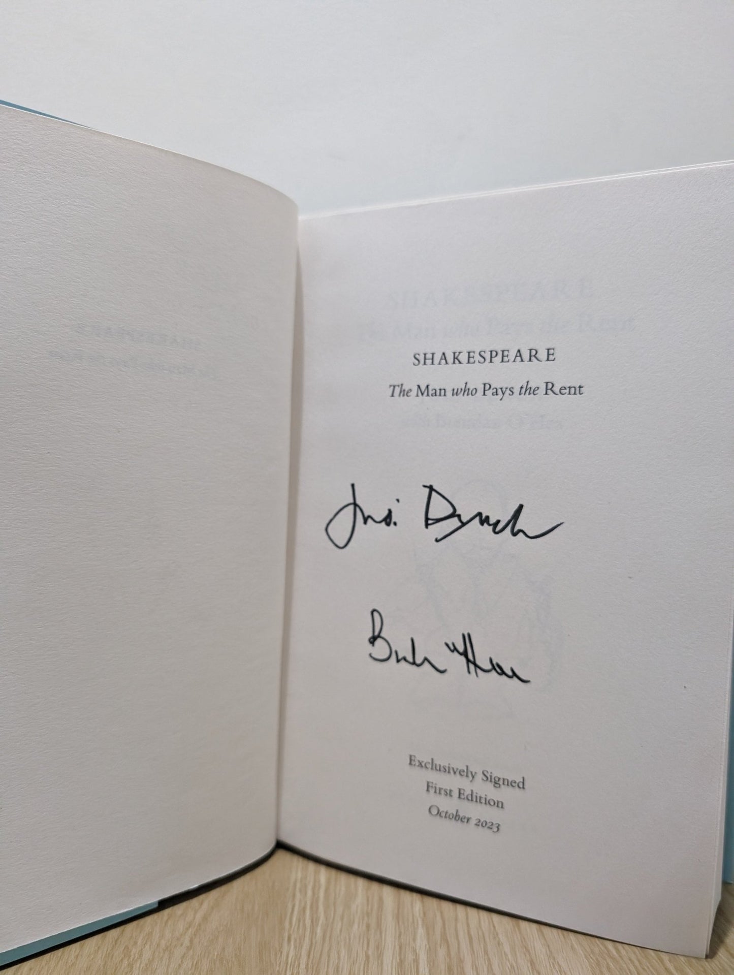 Shakespeare: The Man Who Pays The Rent by Judi Dench (Signed First Edition) - Fialta Books