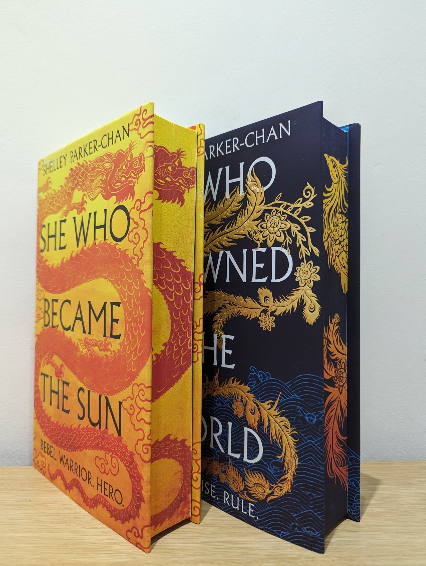 She Who Became the Sun; He Who Drowned the World by Shelley Parker - Chan (Signed Special Edition with sprayed edges) - Fialta Books