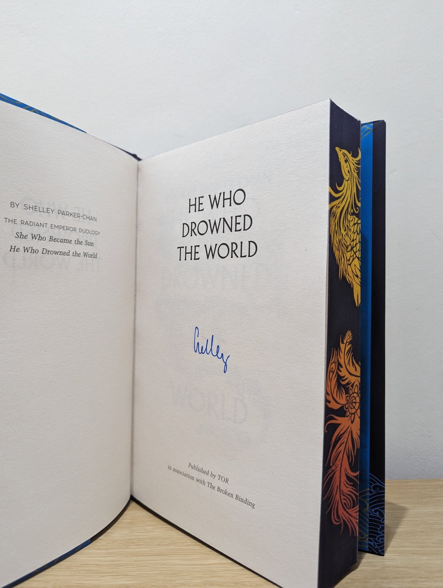 She Who Became the Sun; He Who Drowned the World by Shelley Parker - Chan (Signed Special Edition with sprayed edges) - Fialta Books