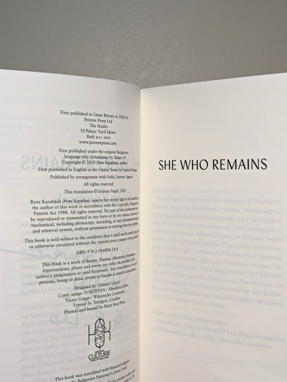 She Who Remains by Rene Karabash (Double Signed Lined First Edition) - Fialta Books