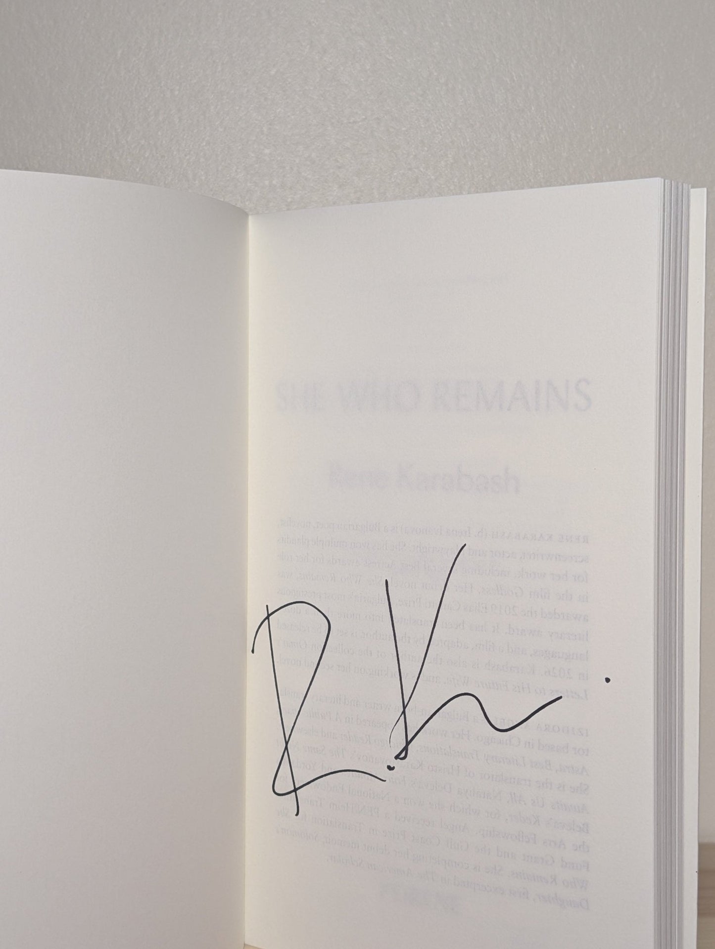 She Who Remains by Rene Karabash (Signed) - Fialta Books