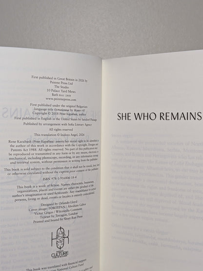 She Who Remains by Rene Karabash (Signed First Edition) - Fialta Books