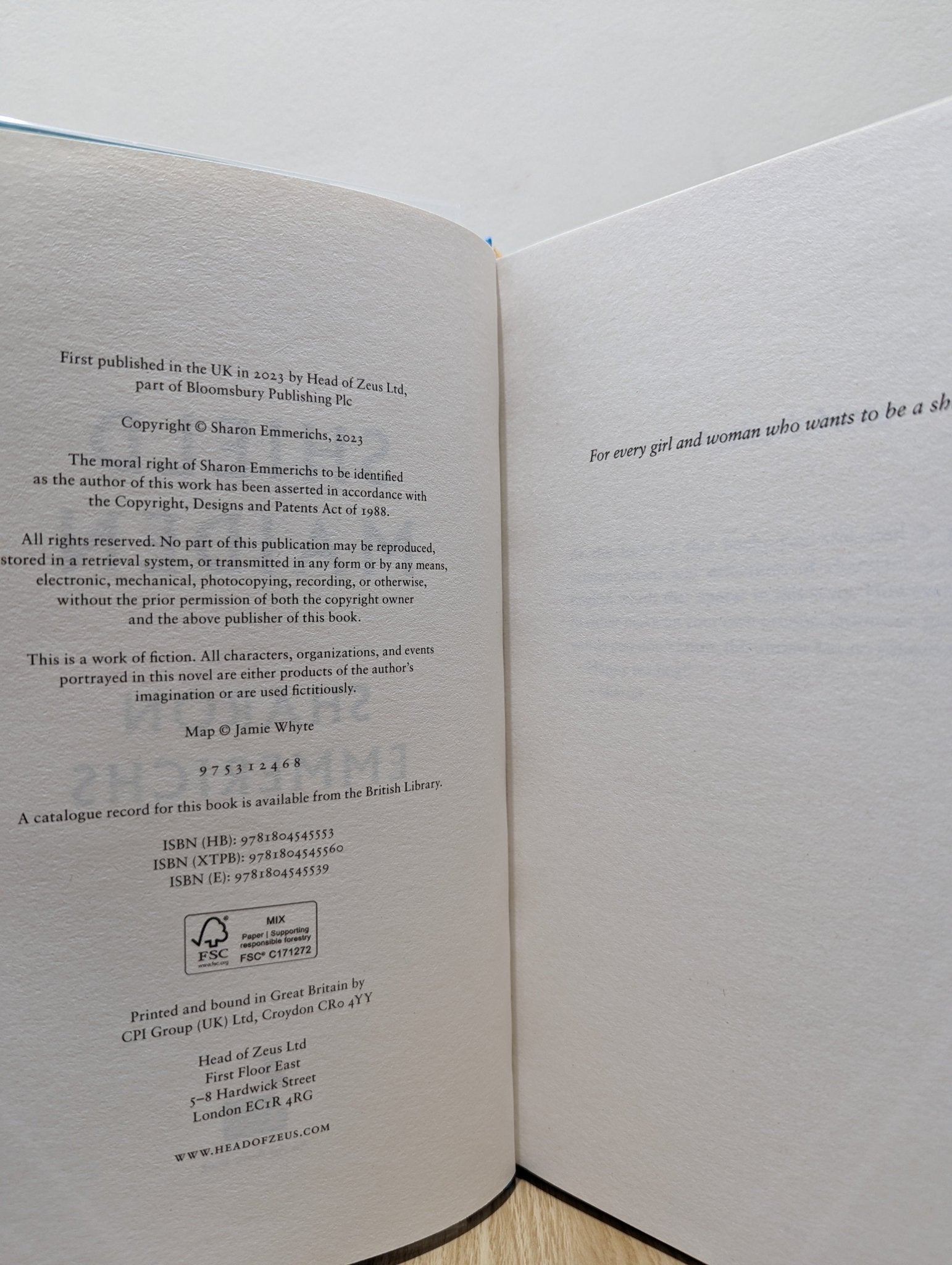 Shield Maiden by Sharon Emmerichs (Signed First Edition with sprayed edges) - Fialta Books