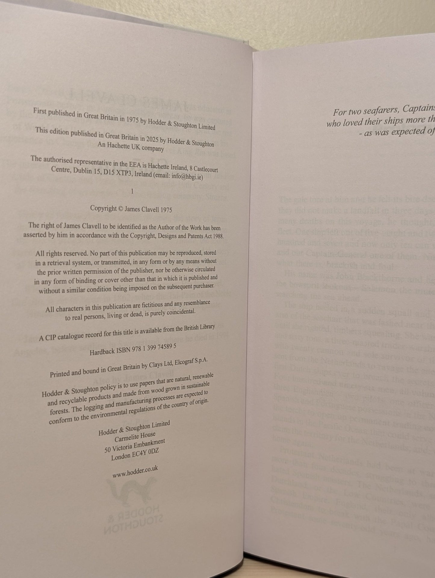 Shogun by James Clavell (Limited Edition with sprayed edges) - Fialta Books