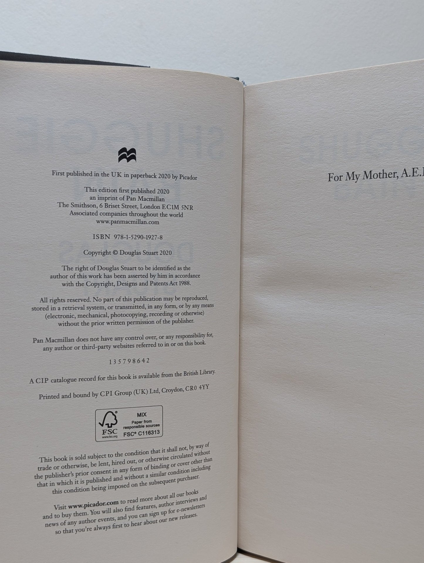 Shuggie Bain by Douglas Stuart (Signed First Edition) - Fialta Books