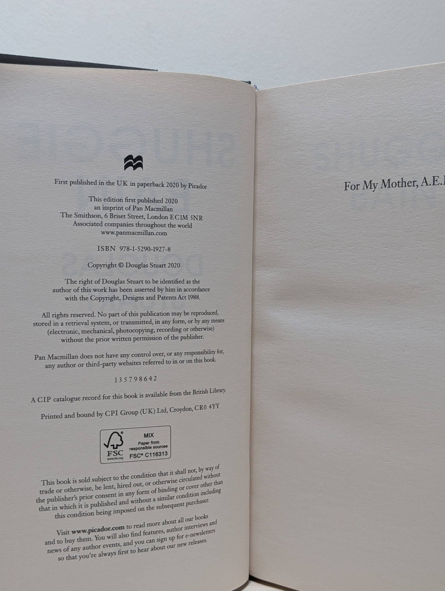 Shuggie Bain by Douglas Stuart (Signed First Edition) - Fialta Books