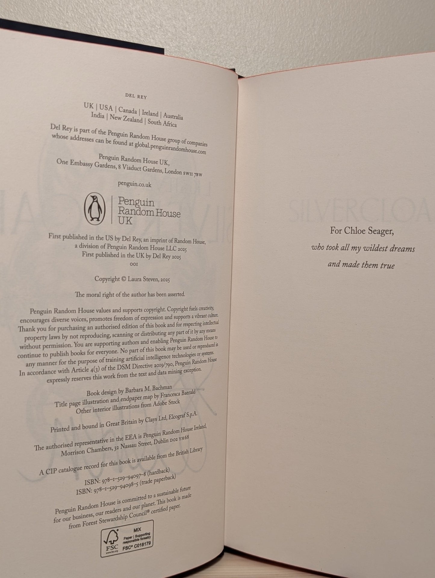 Silvercloak by L. K. Steven (Signed First Edition with sprayed edges) - Fialta Books