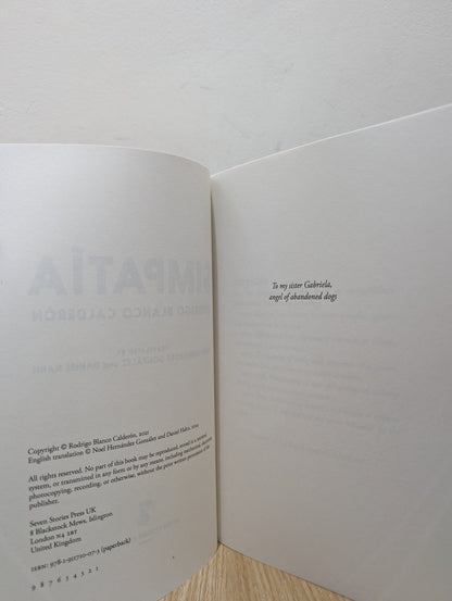Simpatia by Rodrigo Blanco Calderon (First Edition) - Fialta Books