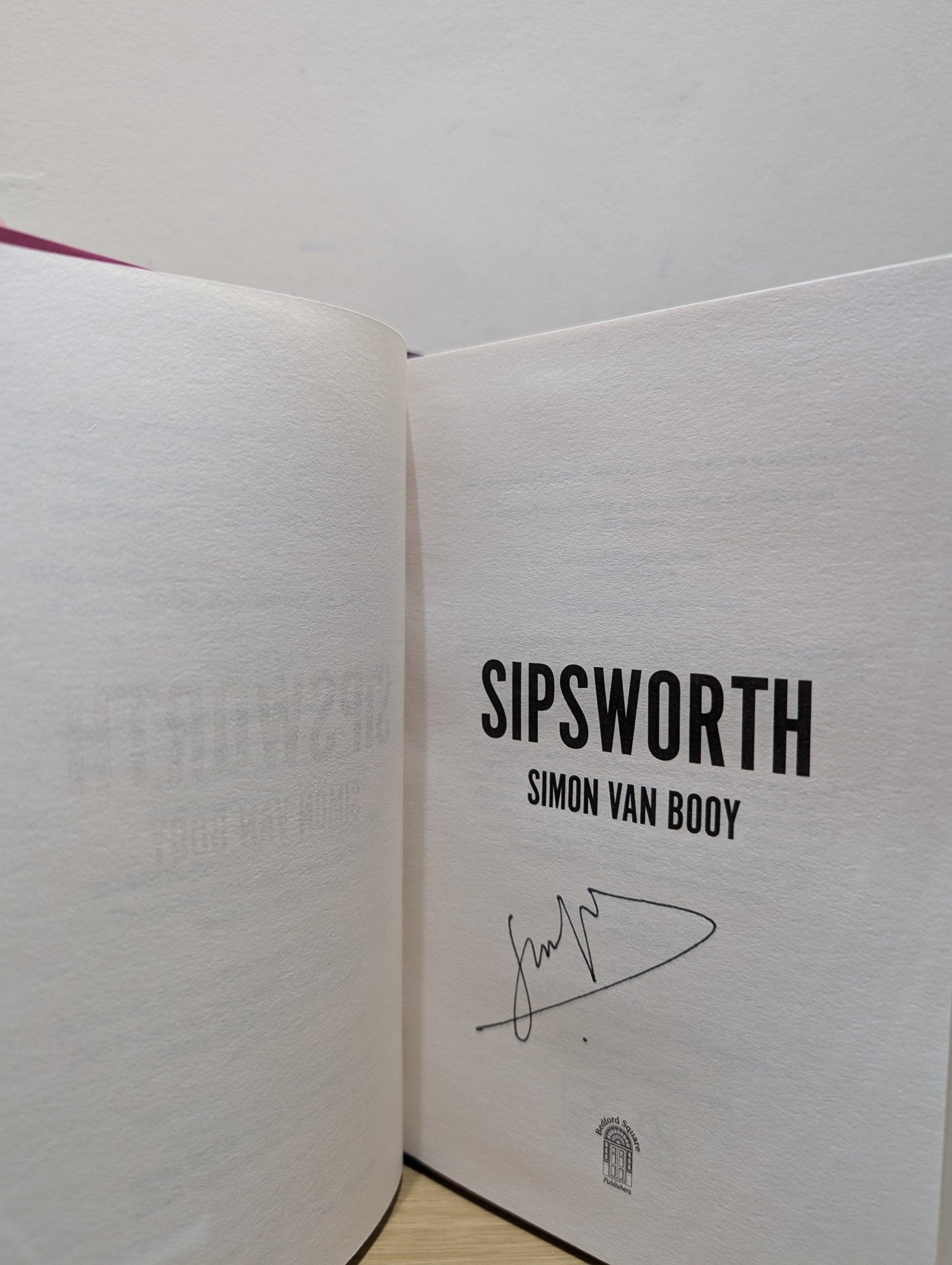 Sipsworth by Simon Van Booy (Signed First Edition) - Fialta Books
