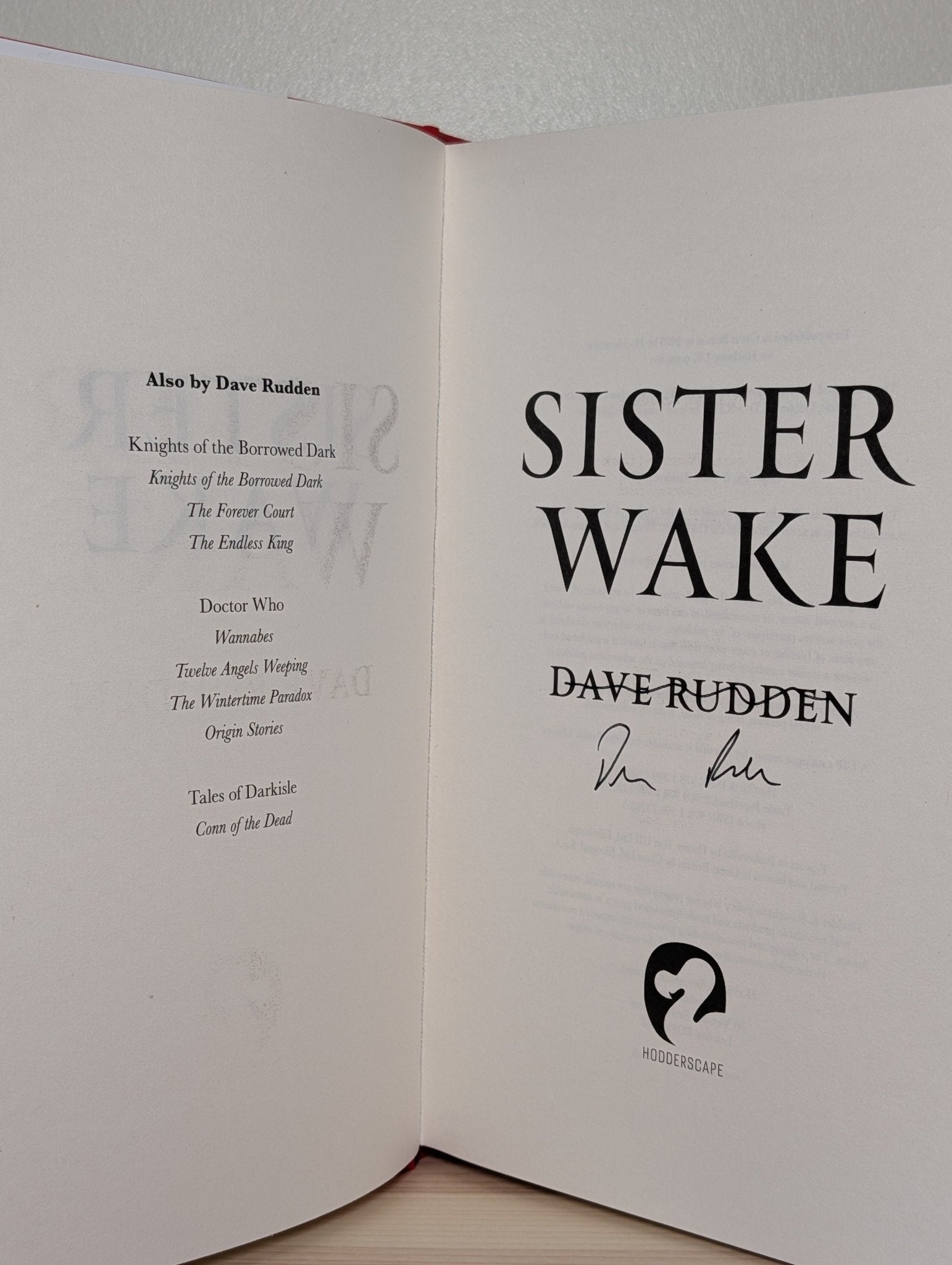 Sister Wake by Dave Rudden (Signed First Edition) - Fialta Books