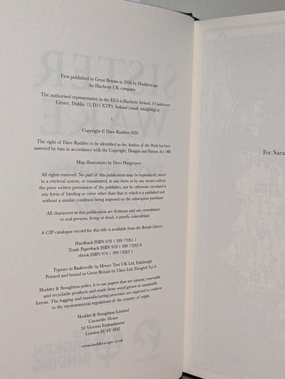 Sister Wake by Dave Rudden (Signed First Edition with sprayed edges) - Fialta Books