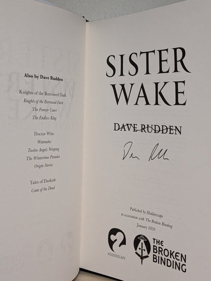 Sister Wake by Dave Rudden (Signed First Edition with sprayed edges) - Fialta Books