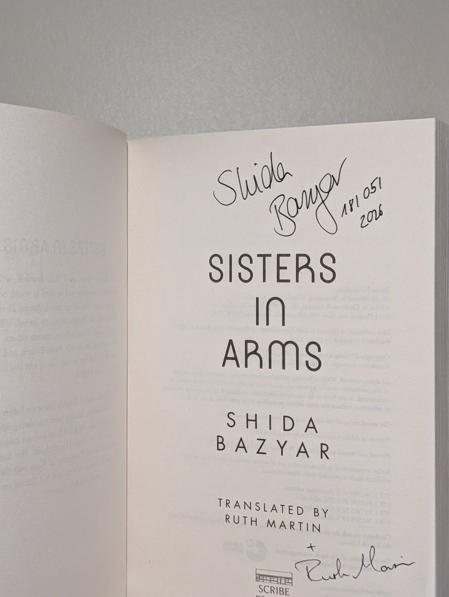 Sisters in Arms by Shida Bazyar (Double Signed Dated First Edition) - Fialta Books