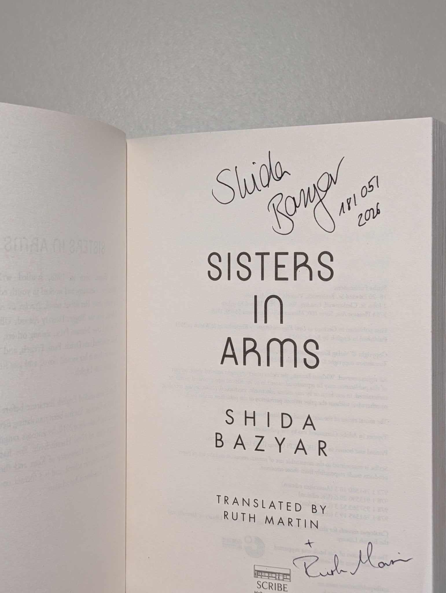 Sisters in Arms by Shida Bazyar (Double Signed Dated First Edition) - Fialta Books