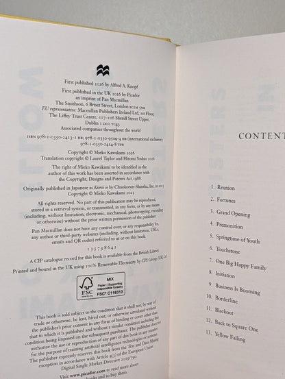 Sisters in Yellow by Mieko Kawakami (Signed First Edition with sprayed edges) - Fialta Books