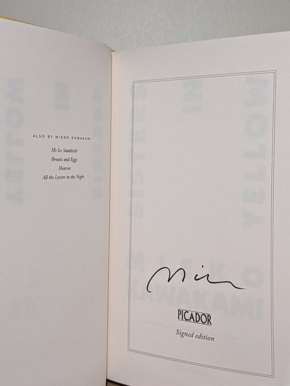 Sisters in Yellow by Mieko Kawakami (Signed First Edition with sprayed edges) - Fialta Books