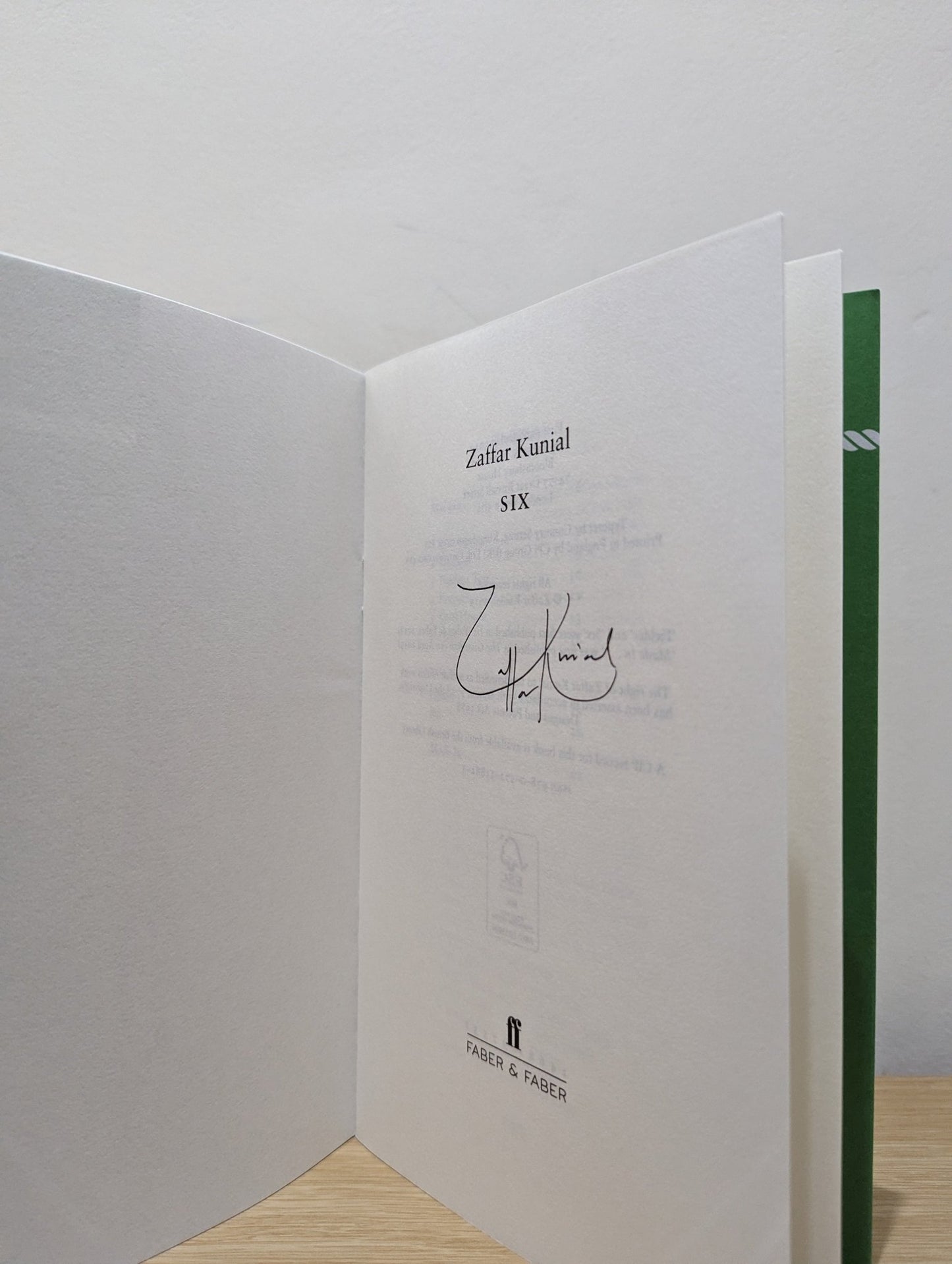 Six by Zaffar Kunial (Signed First Edition) - Fialta Books