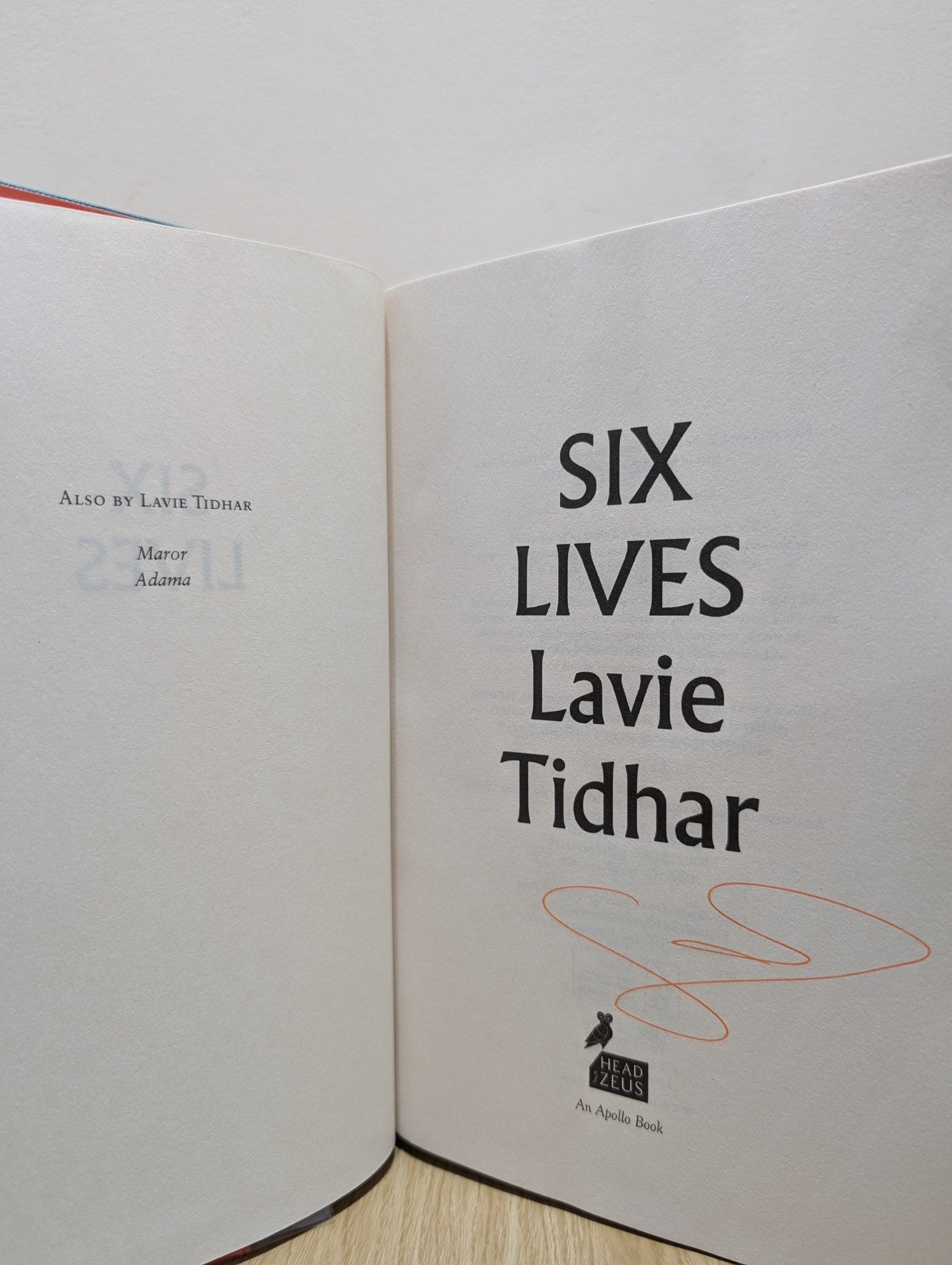 Six Lives by Lavie Tidhar (Signed First Edition) - Fialta Books