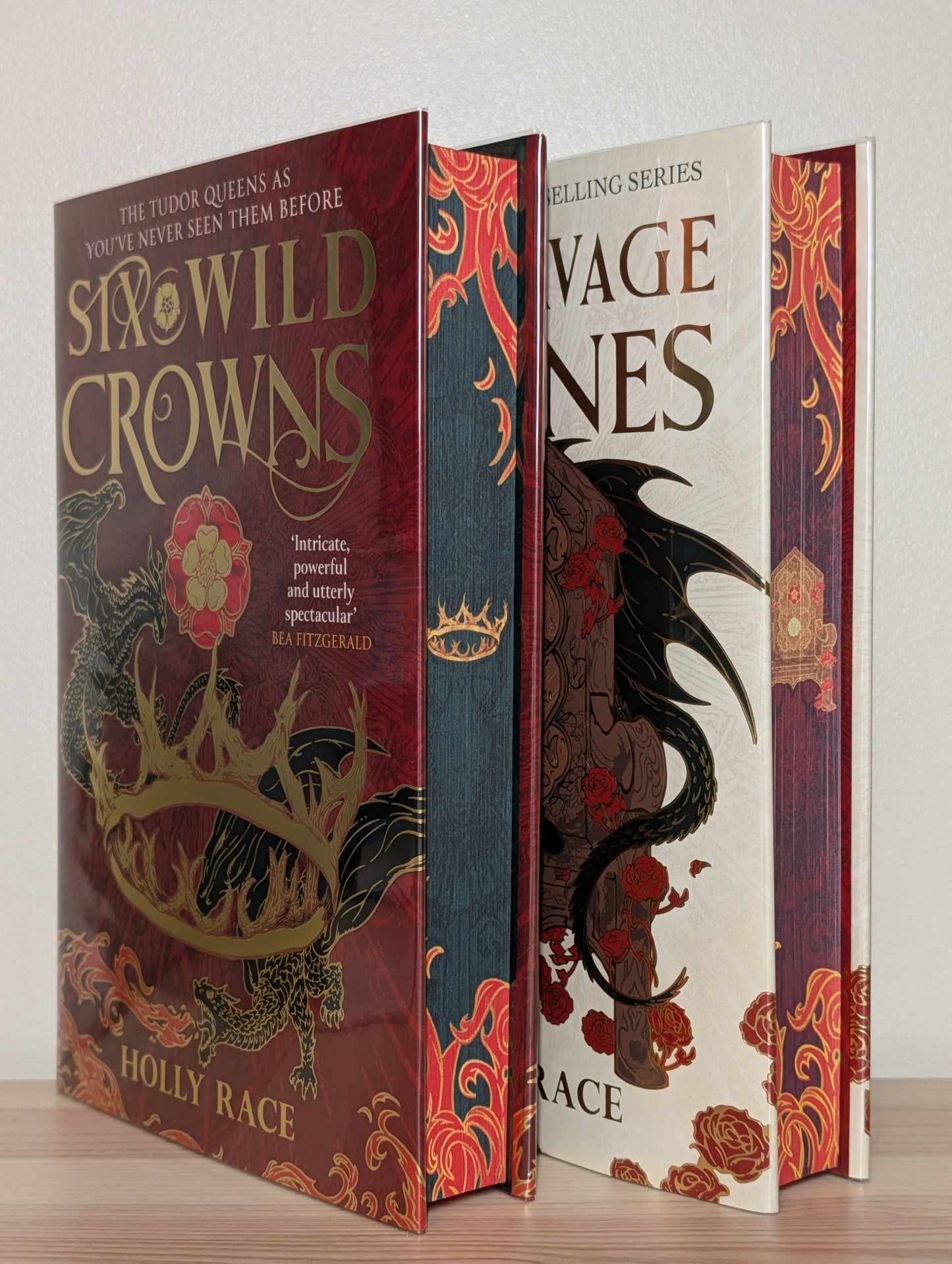 Six Wild Crowns; Six Savage Thrones by Holly Race (Signed Numbered Set with sprayed edges) - Fialta Books