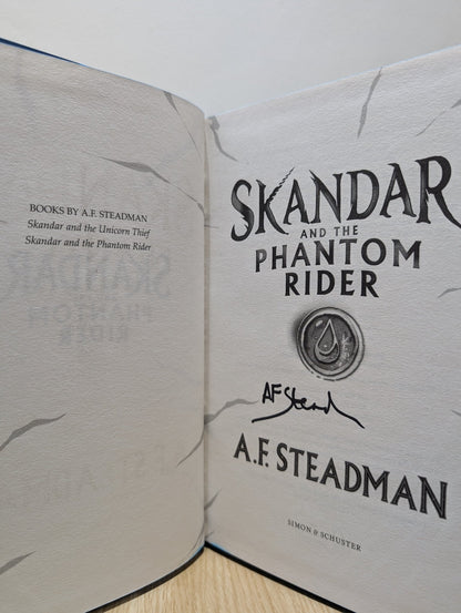Skandar and the Unicorn Thief; Phantom Rider; Chaos Trials; Skeleton Curse; Spirit War by A.F. Steadman (Signed) - Fialta Books