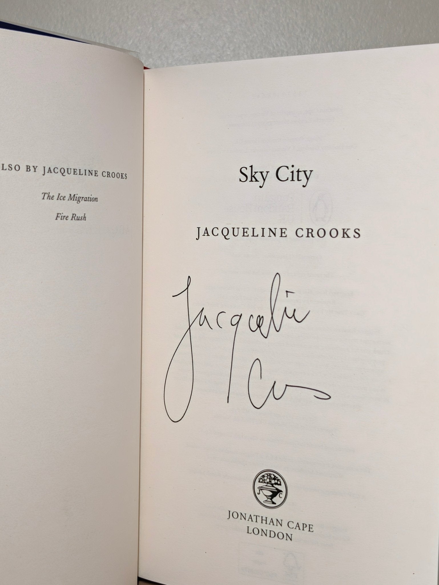Sky City by Jacqueline Crooks (Signed First Edition) - Fialta Books