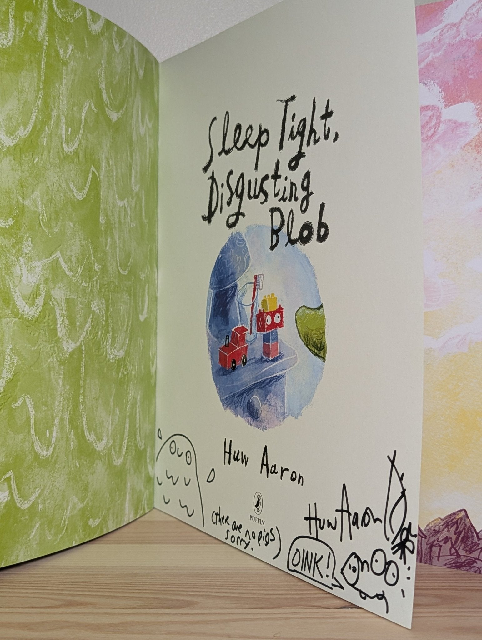 Sleep Tight, Disgusting Blob by Huw Aaron (Signed Doodled) - Fialta Books