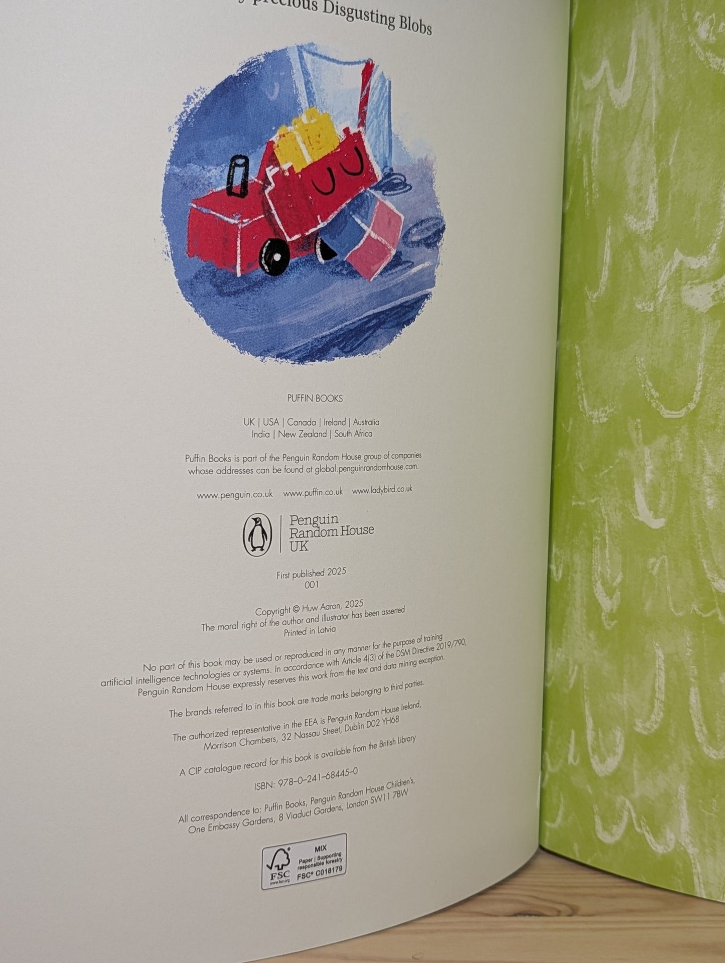 Sleep Tight, Disgusting Blob by Huw Aaron (Signed First Edition) - Fialta Books