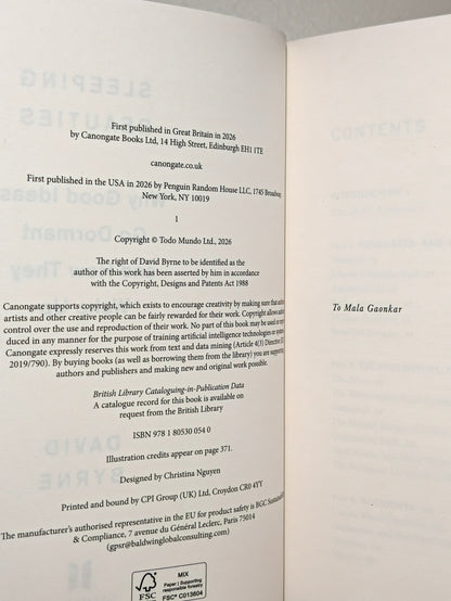Sleeping Beauties by David Byrne (Signed Edition) - Fialta Books