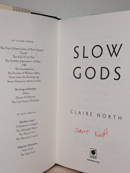 Slow Gods by Claire North (Signed First Edition) - Fialta Books