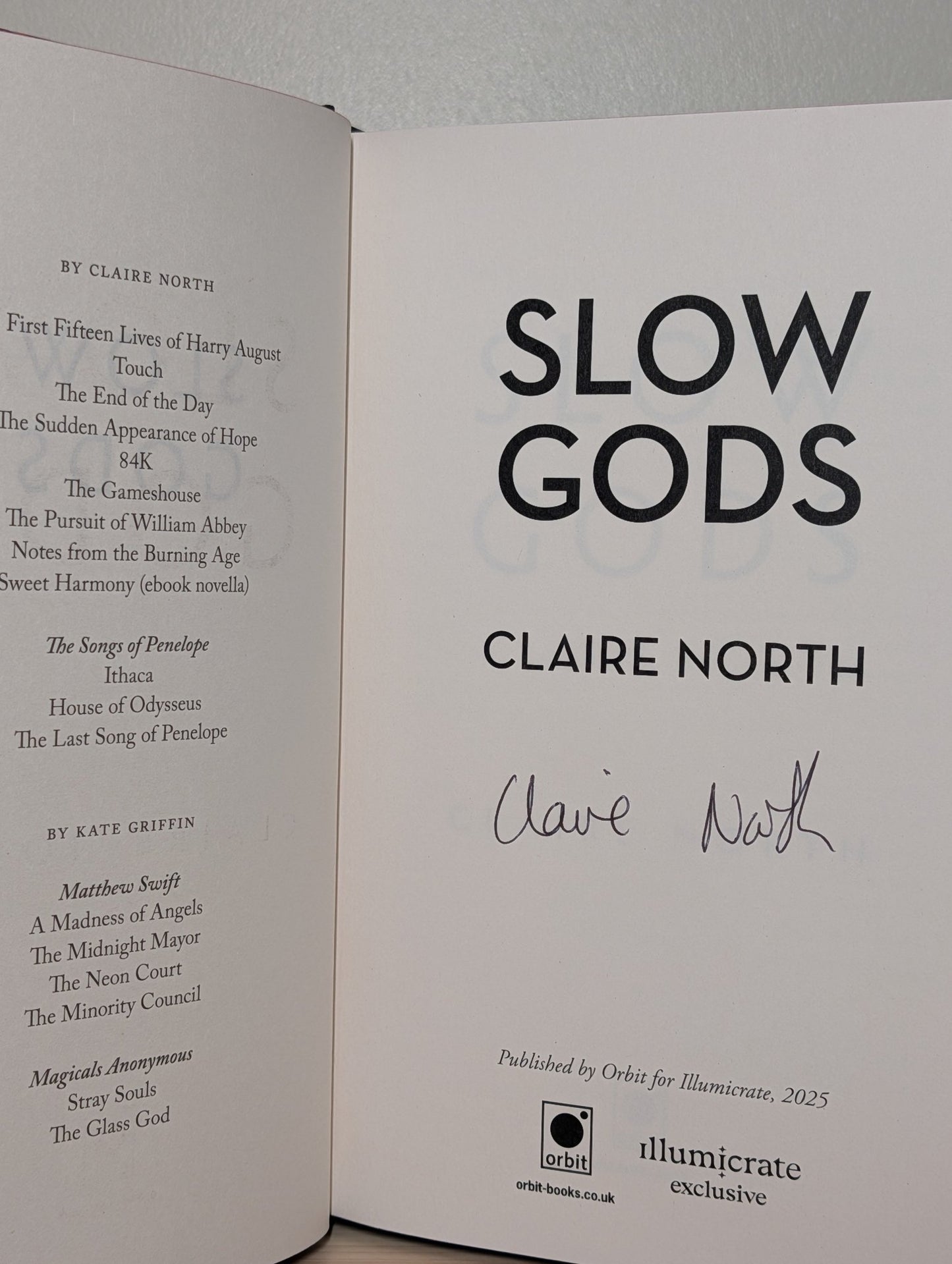 Slow Gods by Claire North (Signed Special Edition with sprayed edges) - Fialta Books