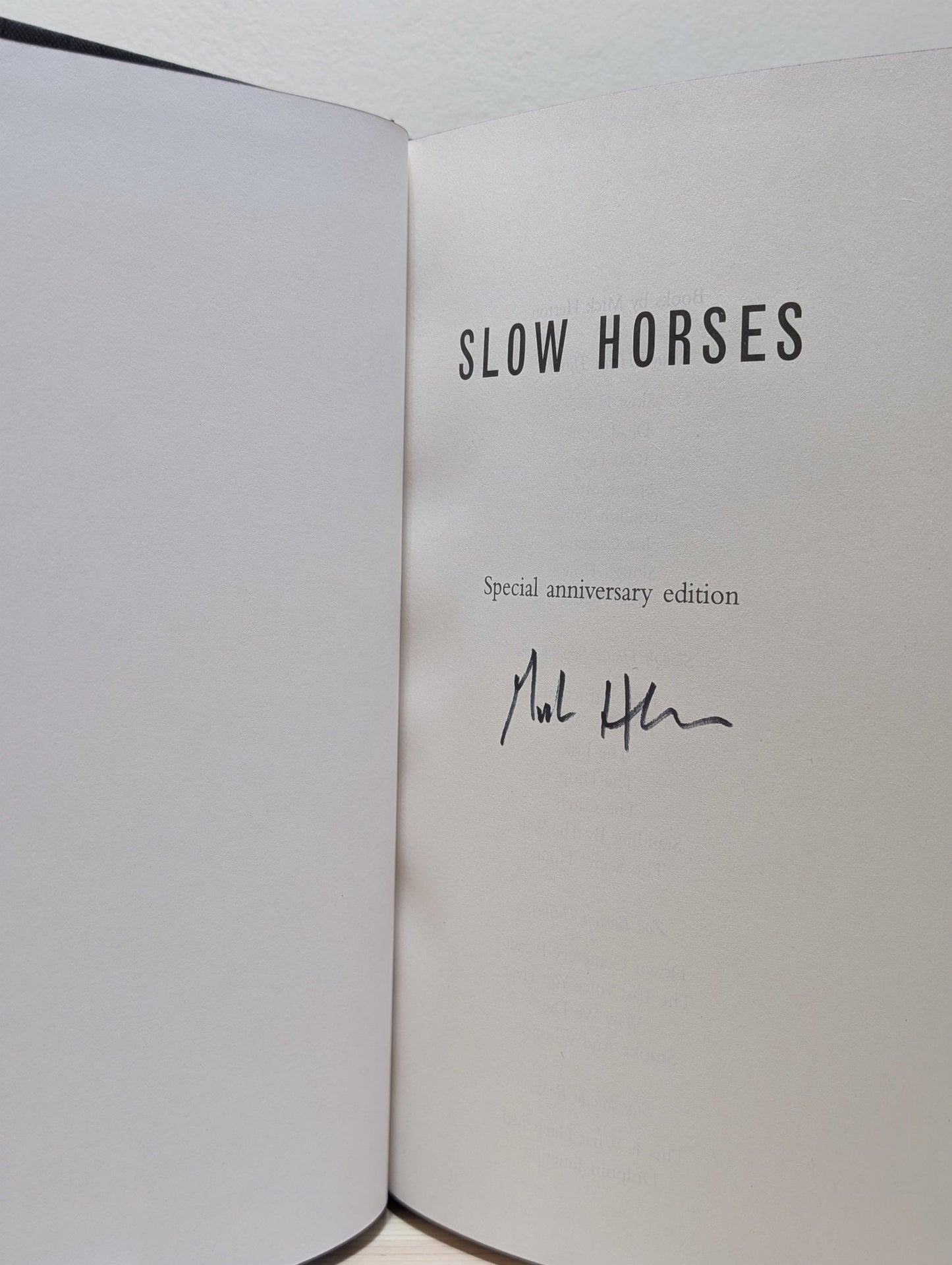 Slow Horses: Limited Signed Anniversary Edition by Mick Herron - Fialta Books