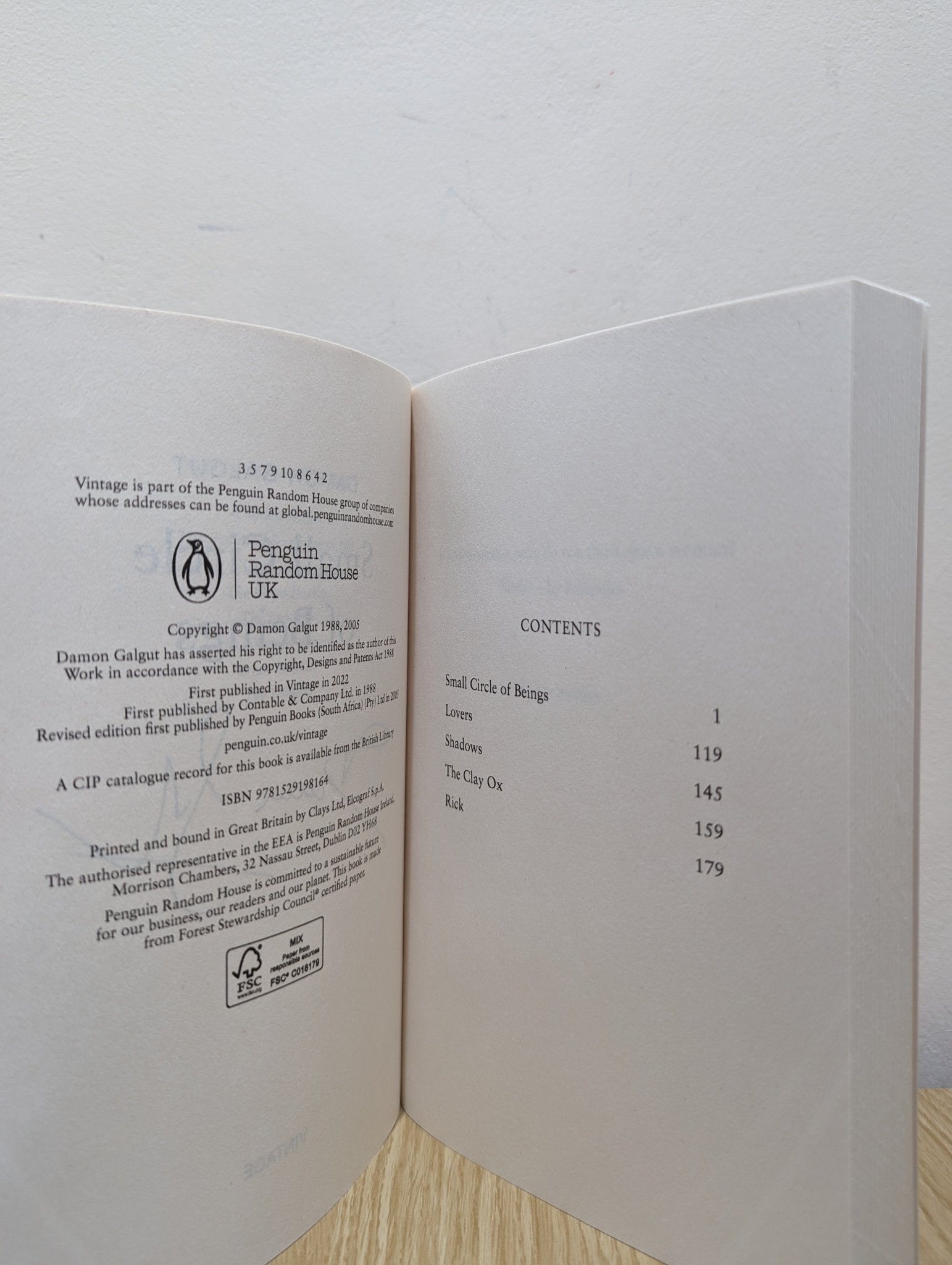 Small Circle of Beings by Damon Galgut (Signed) - Fialta Books