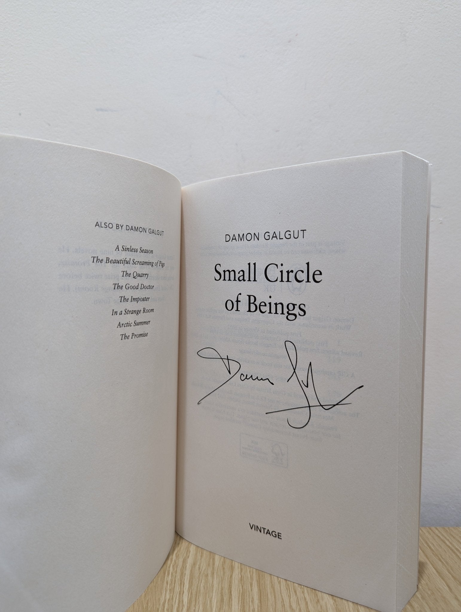 Small Circle of Beings by Damon Galgut (Signed) - Fialta Books