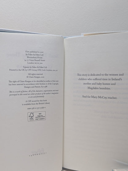 Small Things Like These by Claire Keegan (Signed First Edition) - Fialta Books