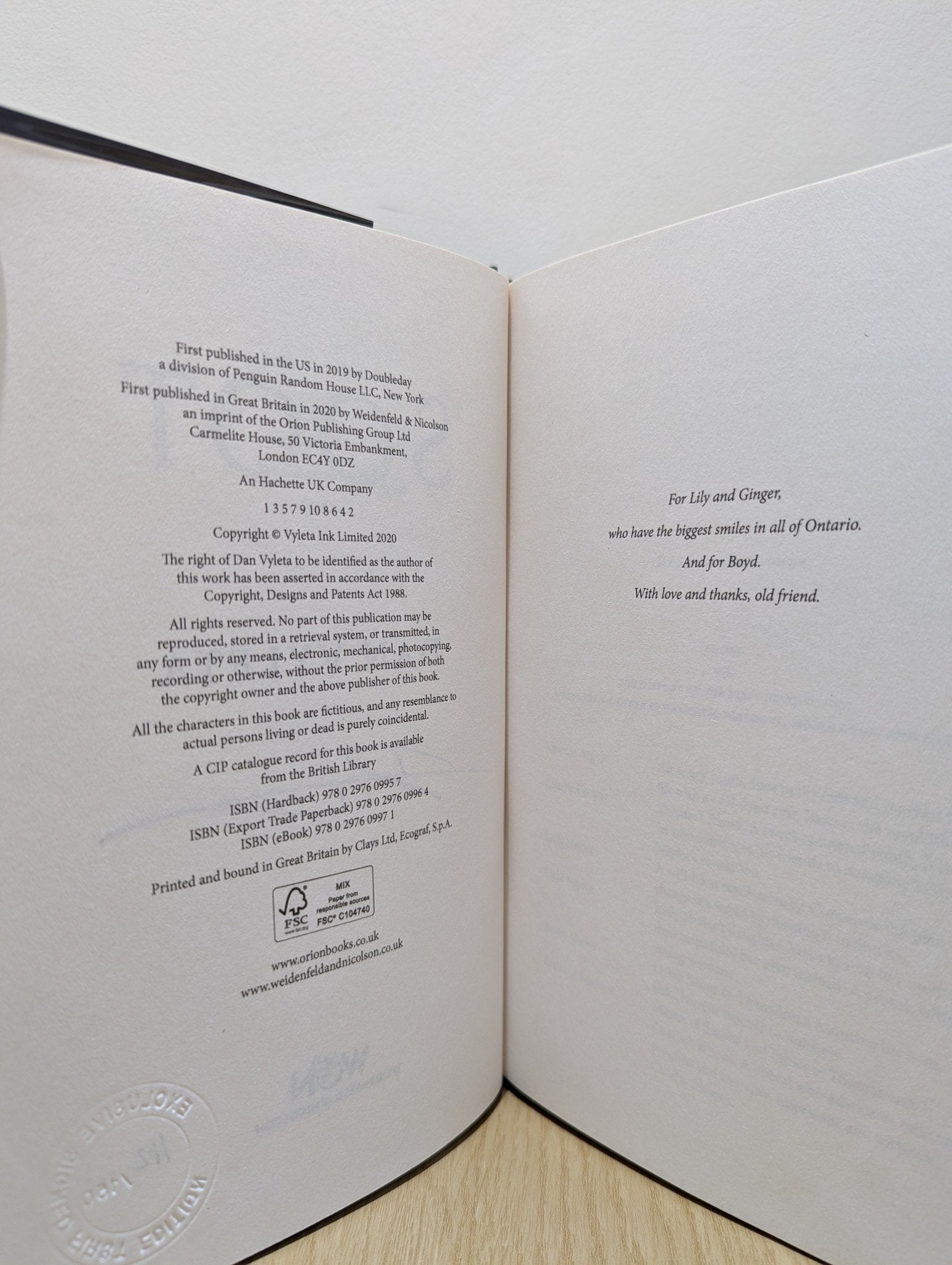Smoke & Soot by Dan Vyleta (Signed Numbered First Edition Set) - Fialta Books