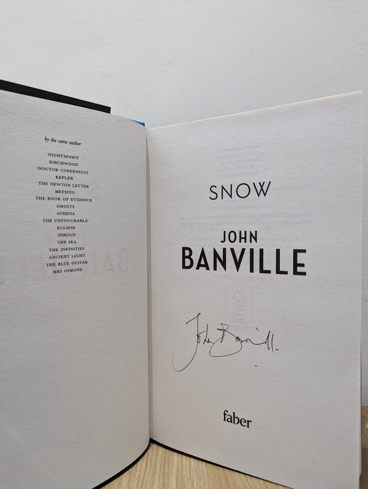 Snow by John Banville (Signed First Edition) - Fialta Books