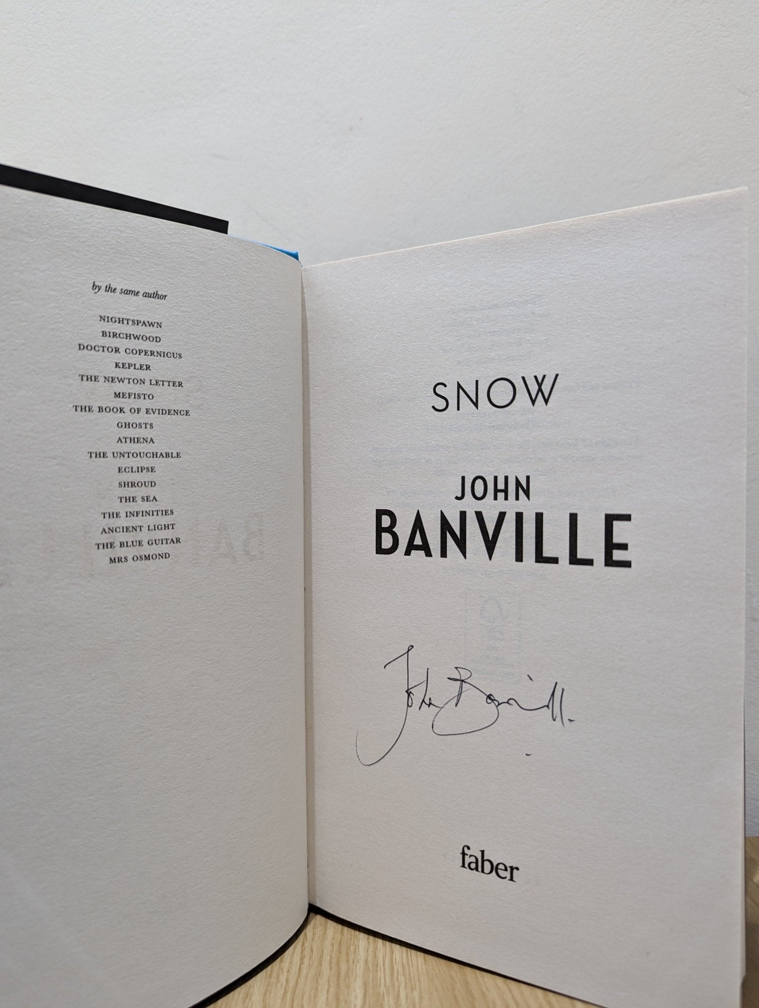 Snow by John Banville (Signed First Edition) - Fialta Books