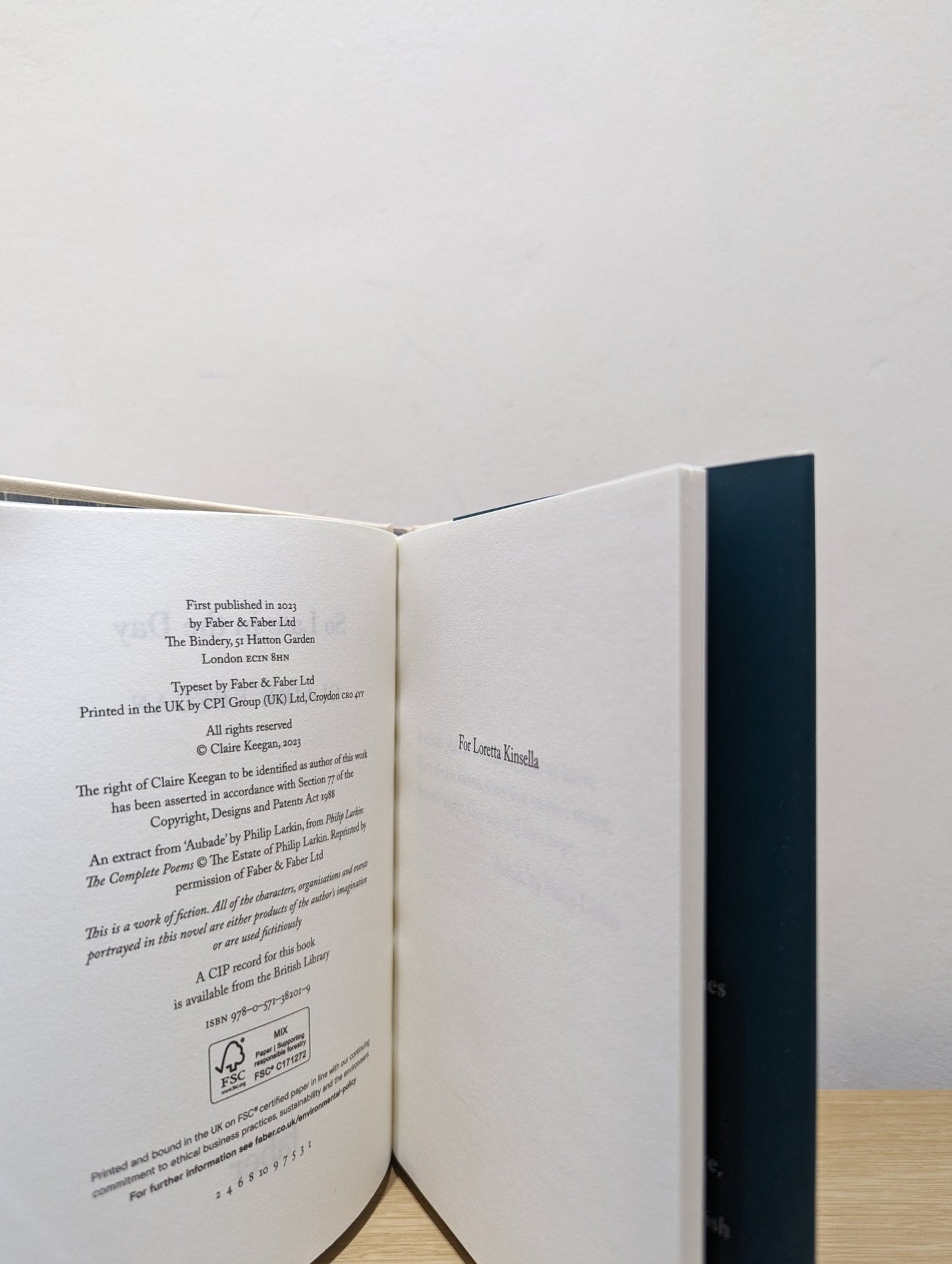 So Late in the Day by Claire Keegan (Signed First Edition with special endpaper) - Fialta Books