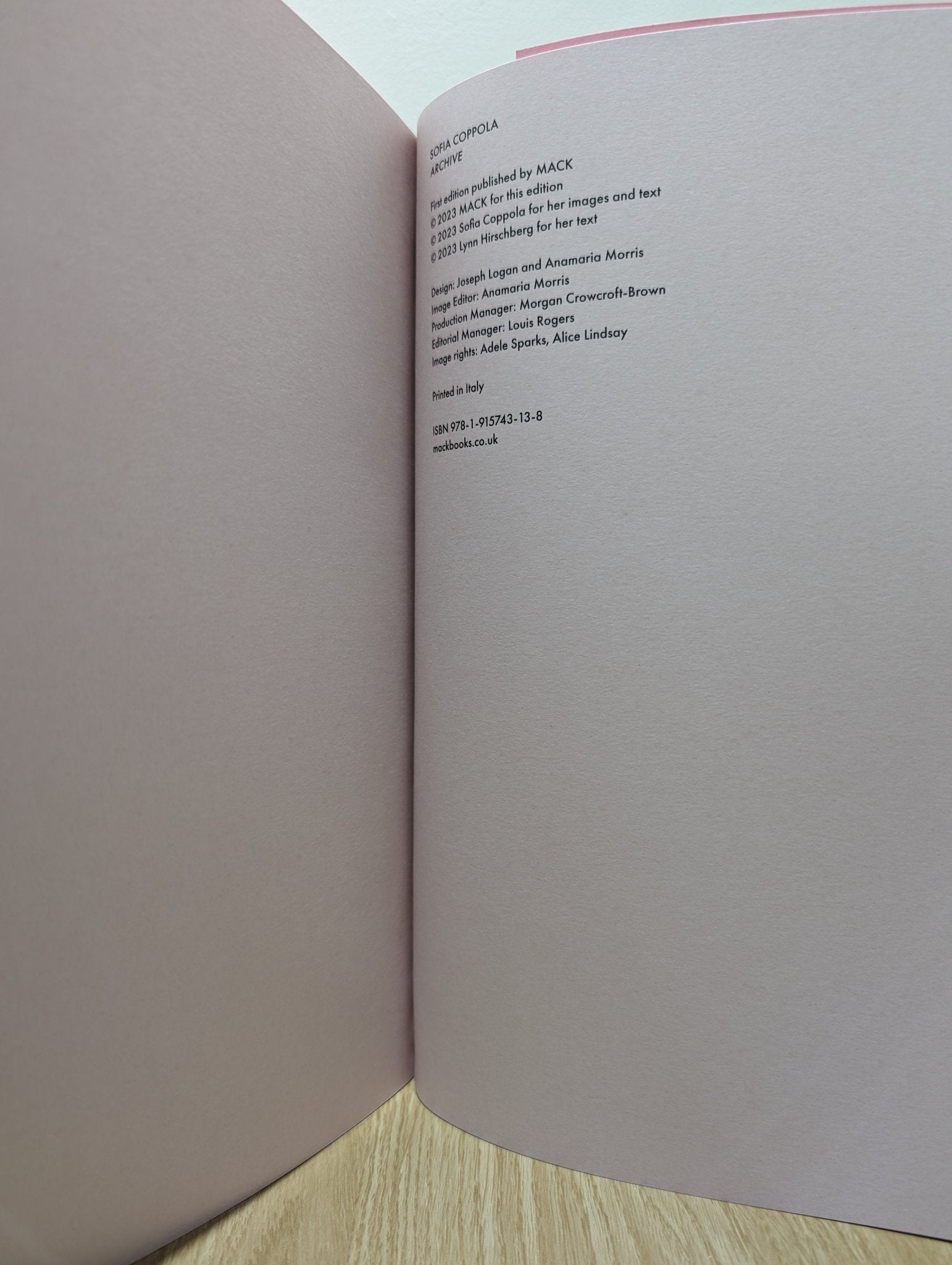 Sofia Coppola Archive 1999 - 2023 by Sofia Coppola (Signed First Edition) - Fialta Books