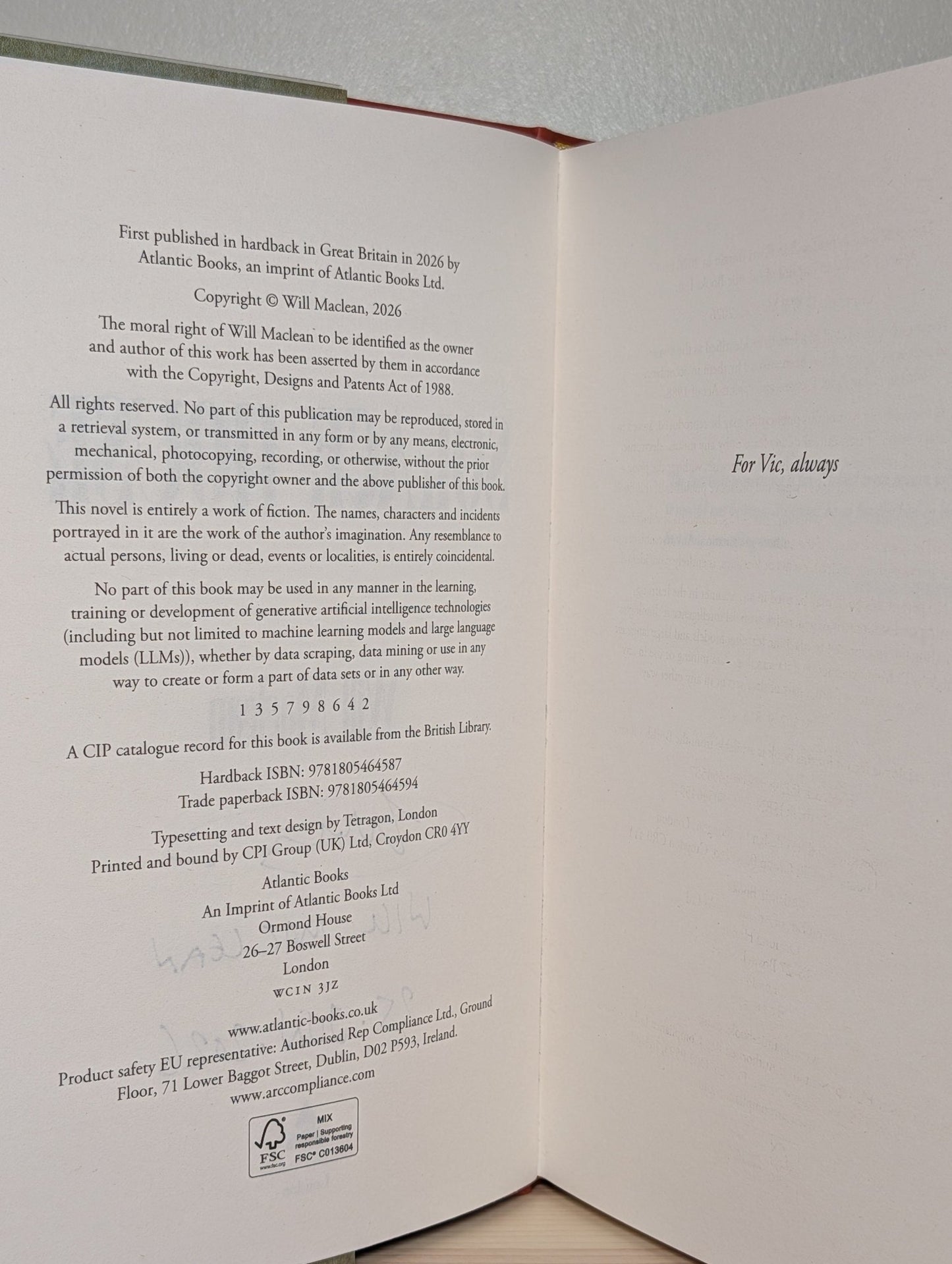 Solace House by Will Maclean (Signed Dated First Edition) - Fialta Books