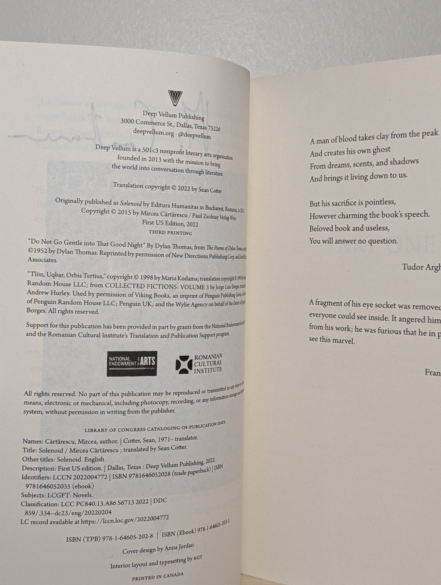 Solenoid (Signed US Edition) by Mircea Cartarescu - Fialta Books