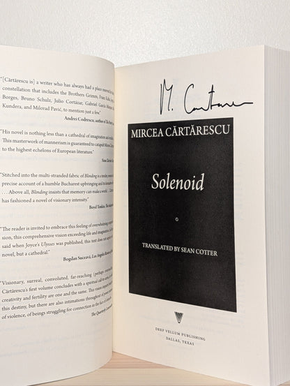 Solenoid (Signed US Edition) by Mircea Cartarescu - Fialta Books