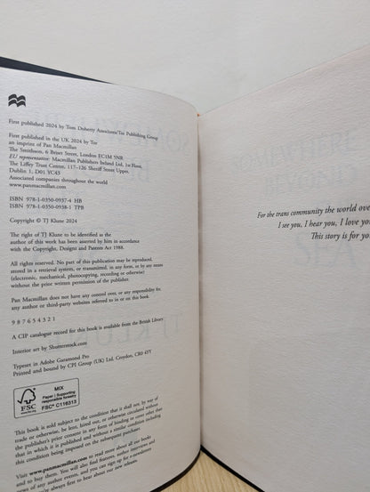 Somewhere Beyond the Sea by TJ Klune (Signed First Edition with sprayed edges) - Fialta Books