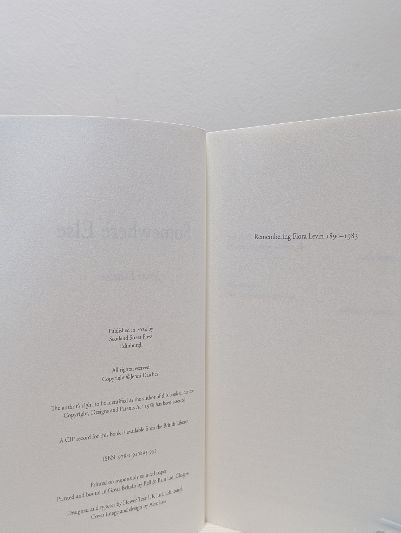 Somewhere Else by Jenni Daiches (First Edition) - Fialta Books