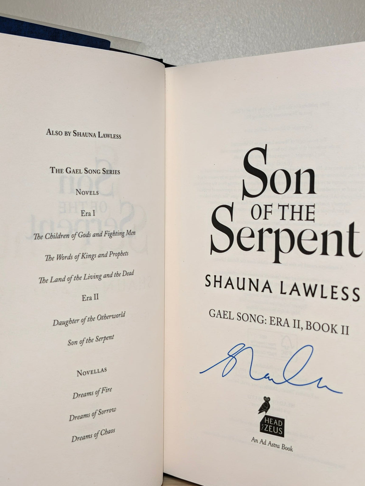 Son of the Serpent: Gael Song: Era II by Shauna Lawless (Signed First Edition) - Fialta Books