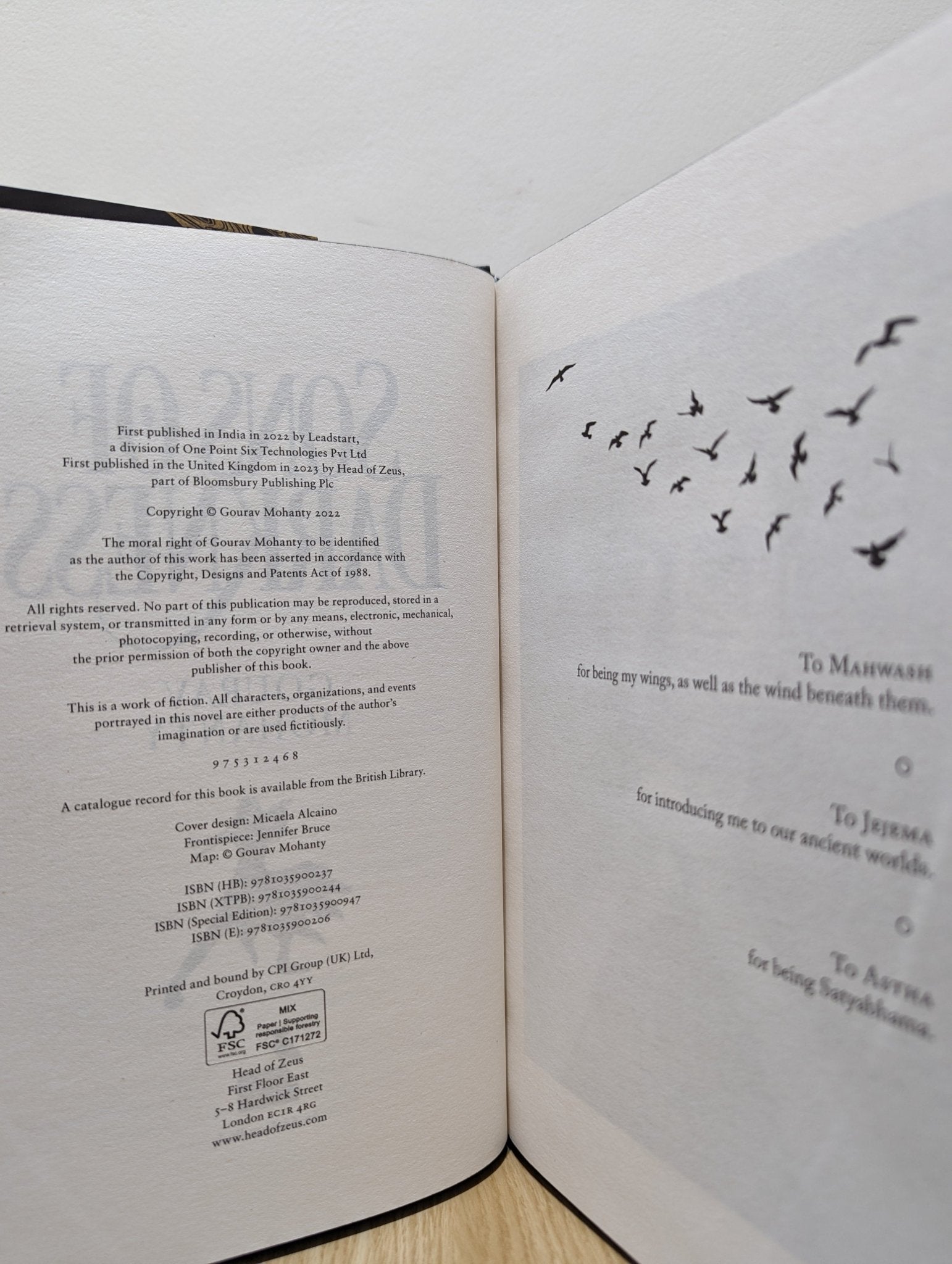 Sons of Darkness by Gourav Mohanty (Signed First Edition with sprayed edges) - Fialta Books